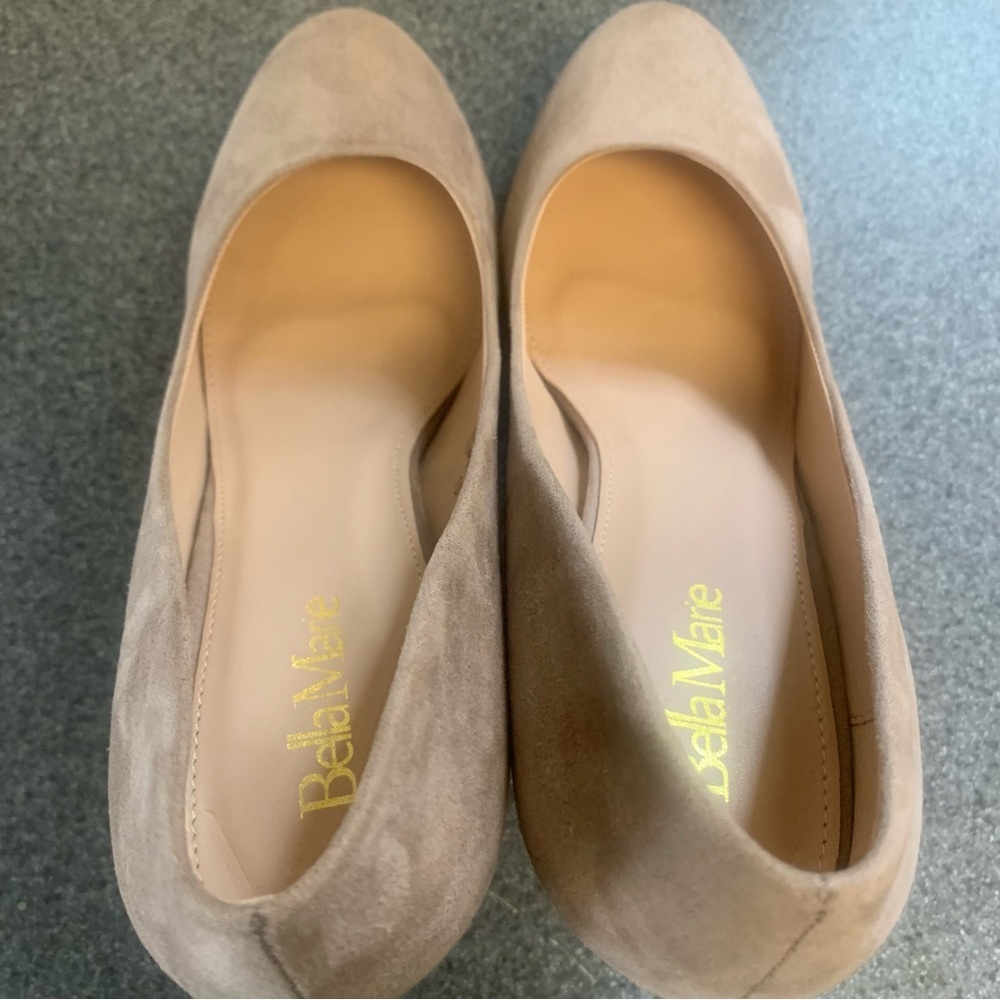 Bella Marie | Suede Pumps | Taupe heels | High Heel Shoe | Size 10 - Picture 6 of 8